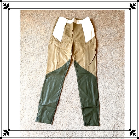SHEIN Pants - Shein Color Block PU Leather Pants